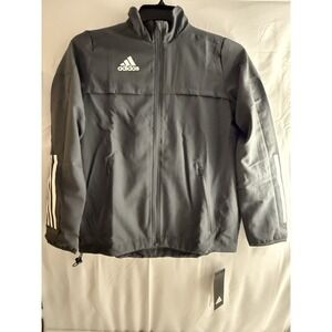 Adidas Youth Rink Suit Full Zip Lightweight Track Jacket GF8194 Gray Kids Size M
